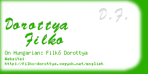 dorottya filko business card