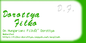 dorottya filko business card